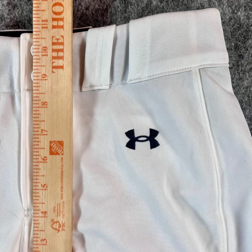 Under Armour Softball Pants Womens Medium White Cropped Athletic UA Fastpitch